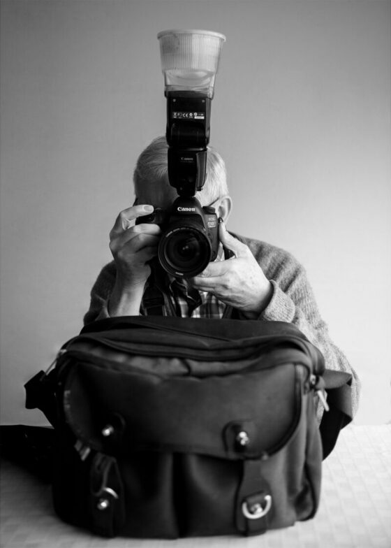 Martin Parr, British documentary photographer and Magnum Photos member, portrait in Bogotá, 2019
